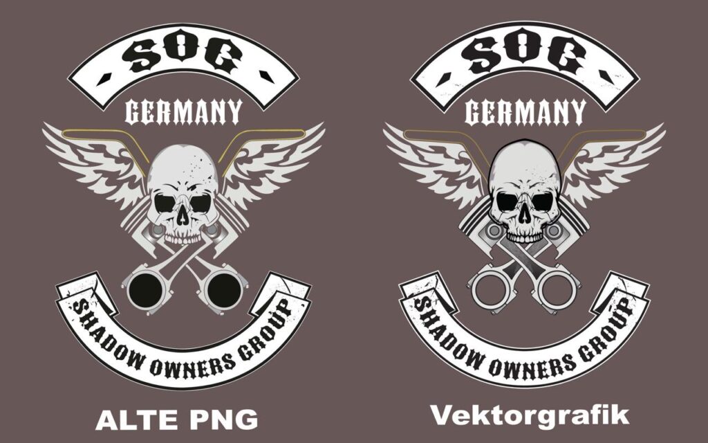 SOG Germany: alte PNG links und rekonstruierte Vektorgrafik rechts